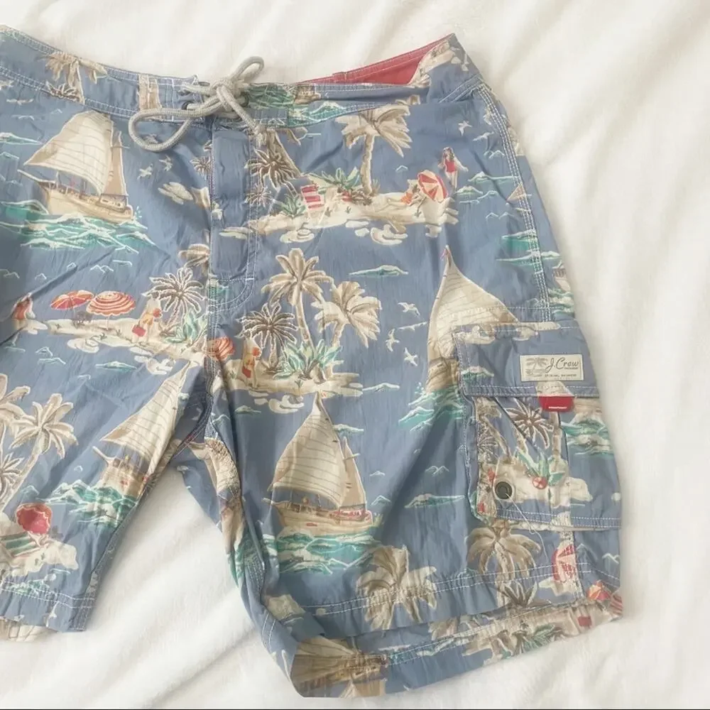 J Crew swimwear Hawaiian swim shorts beach size 36 mens